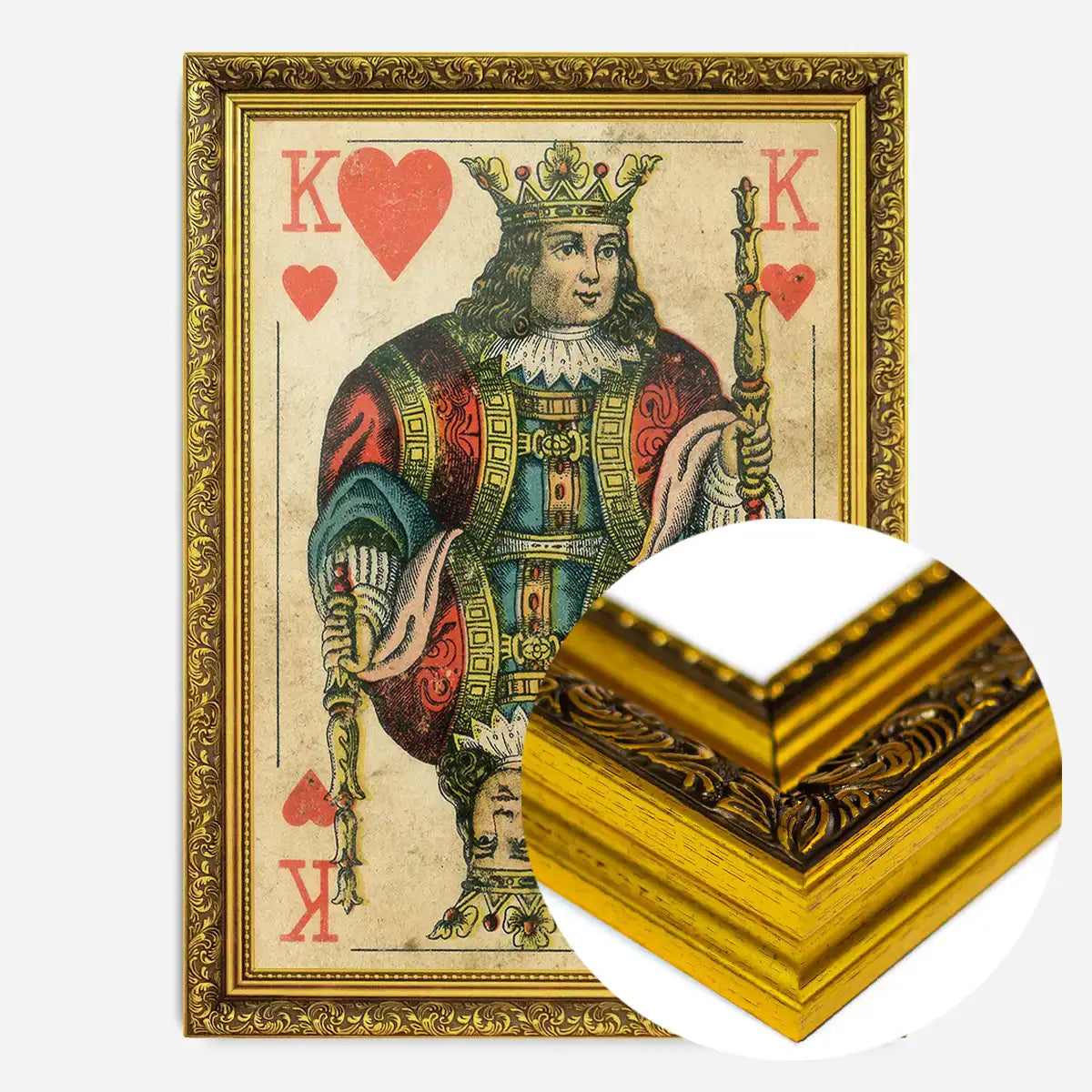 Vintage Playing Card Print - King of Hearts