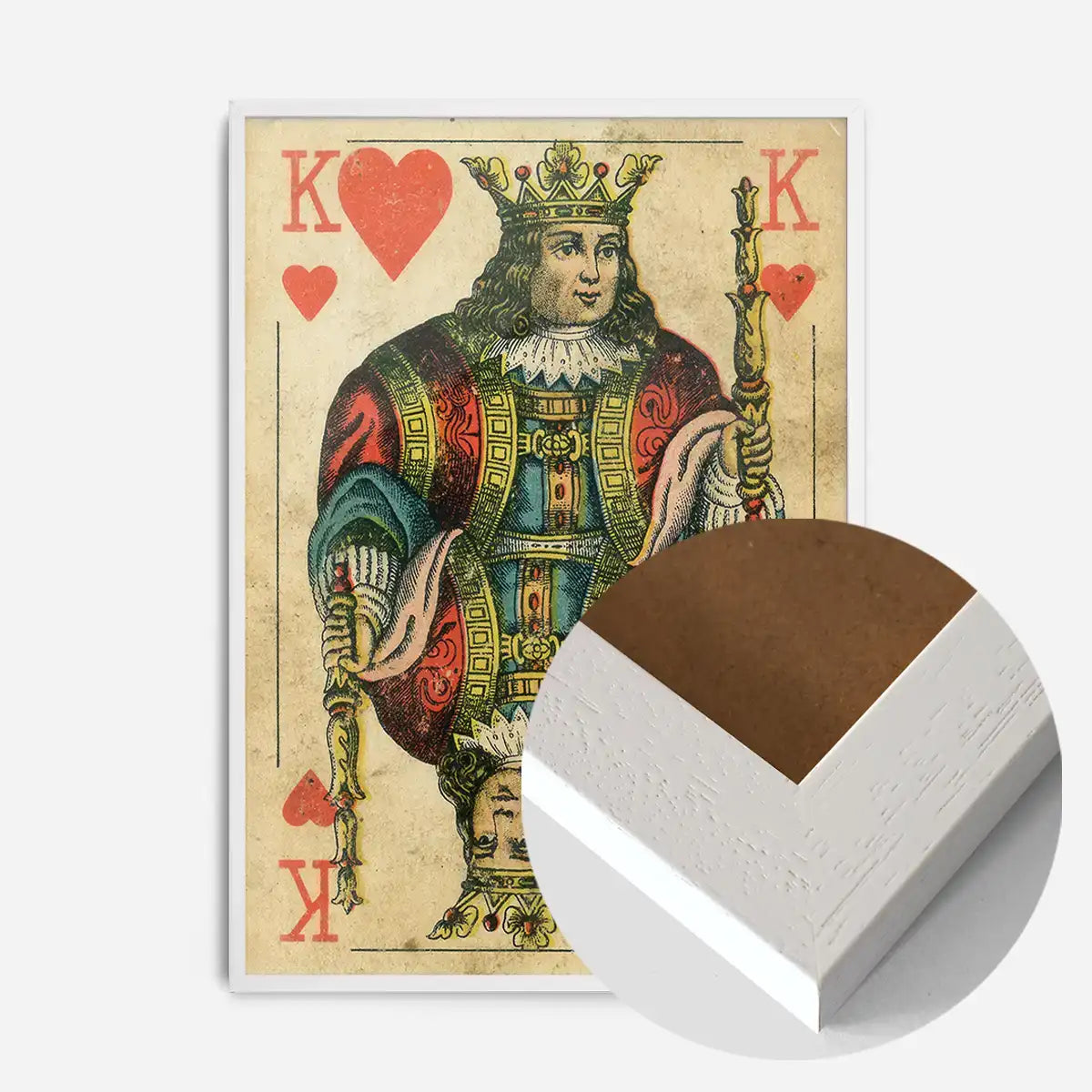 Vintage Playing Card Print - King of Hearts