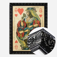 Vintage Playing Card Print - Queen of Hearts