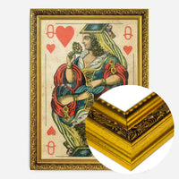 Vintage Playing Card Print - Queen of Hearts