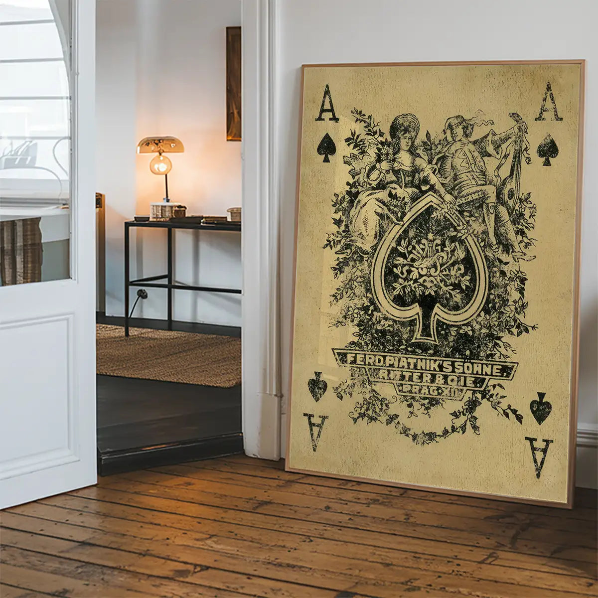 Vintage Playing Card Print - Ace of Spades