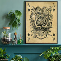 Vintage Playing Card Print - Ace of Spades