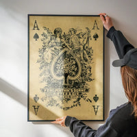 Vintage Playing Card Print - Ace of Spades