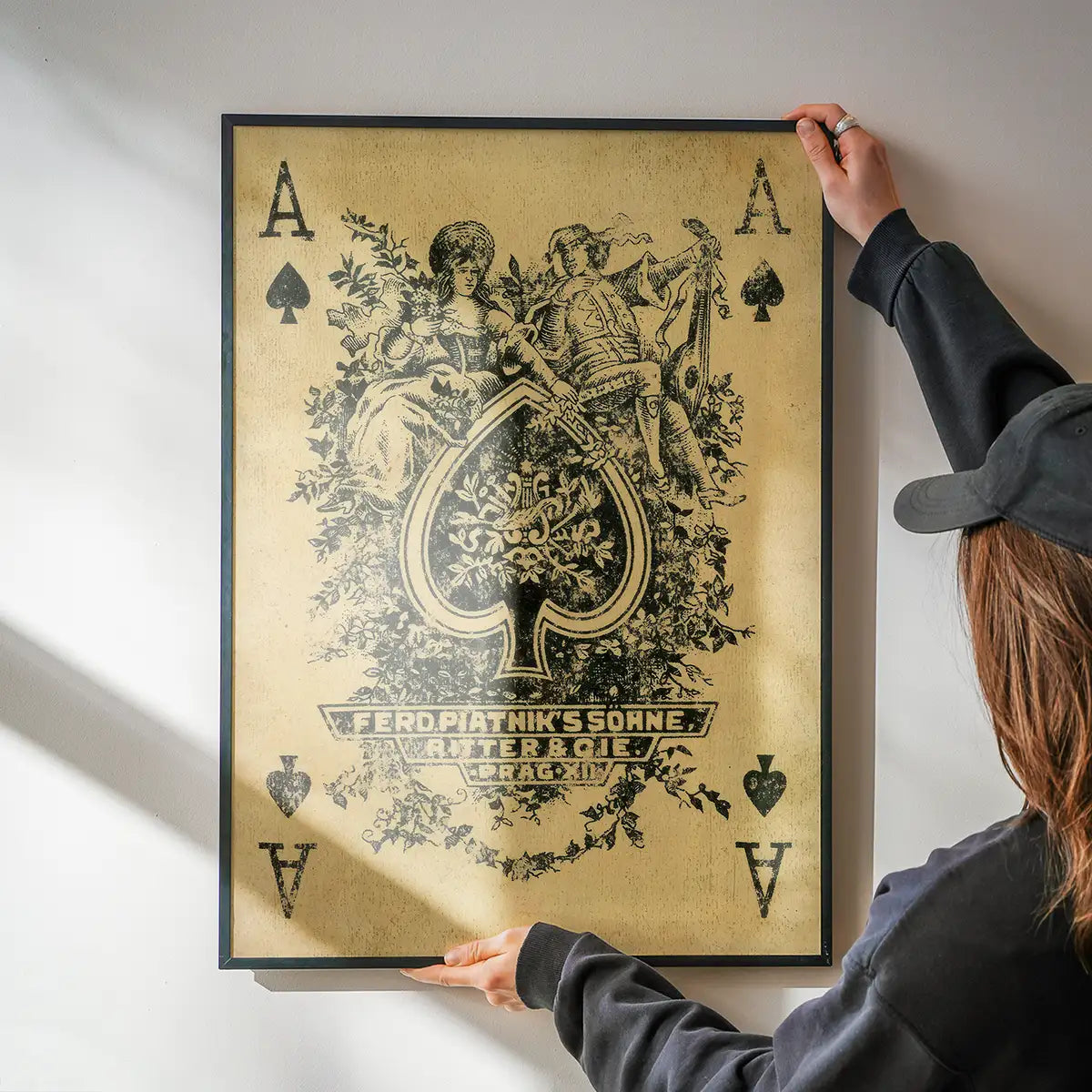 Vintage Playing Card Print - Ace of Spades