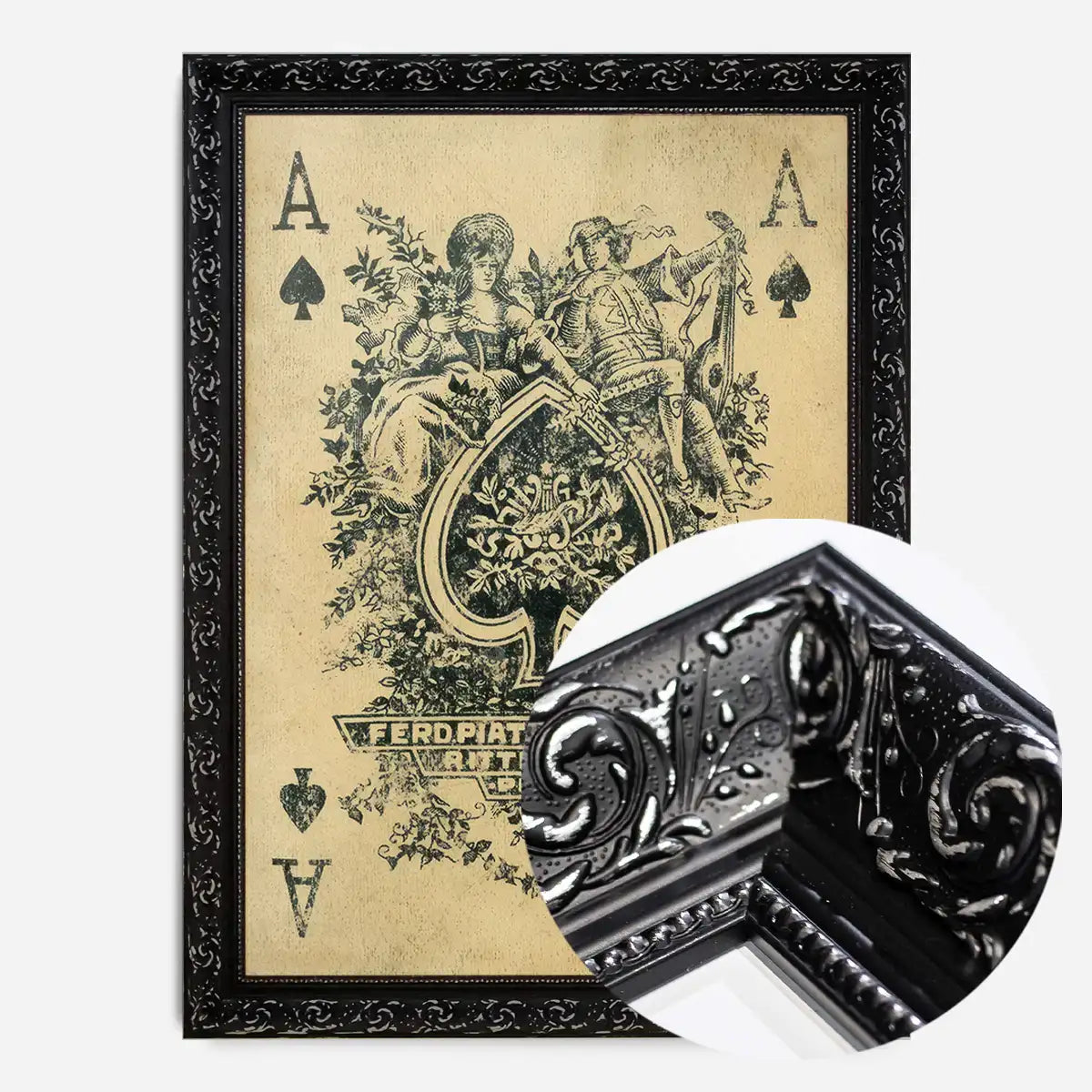 Vintage Playing Card Print - Ace of Spades