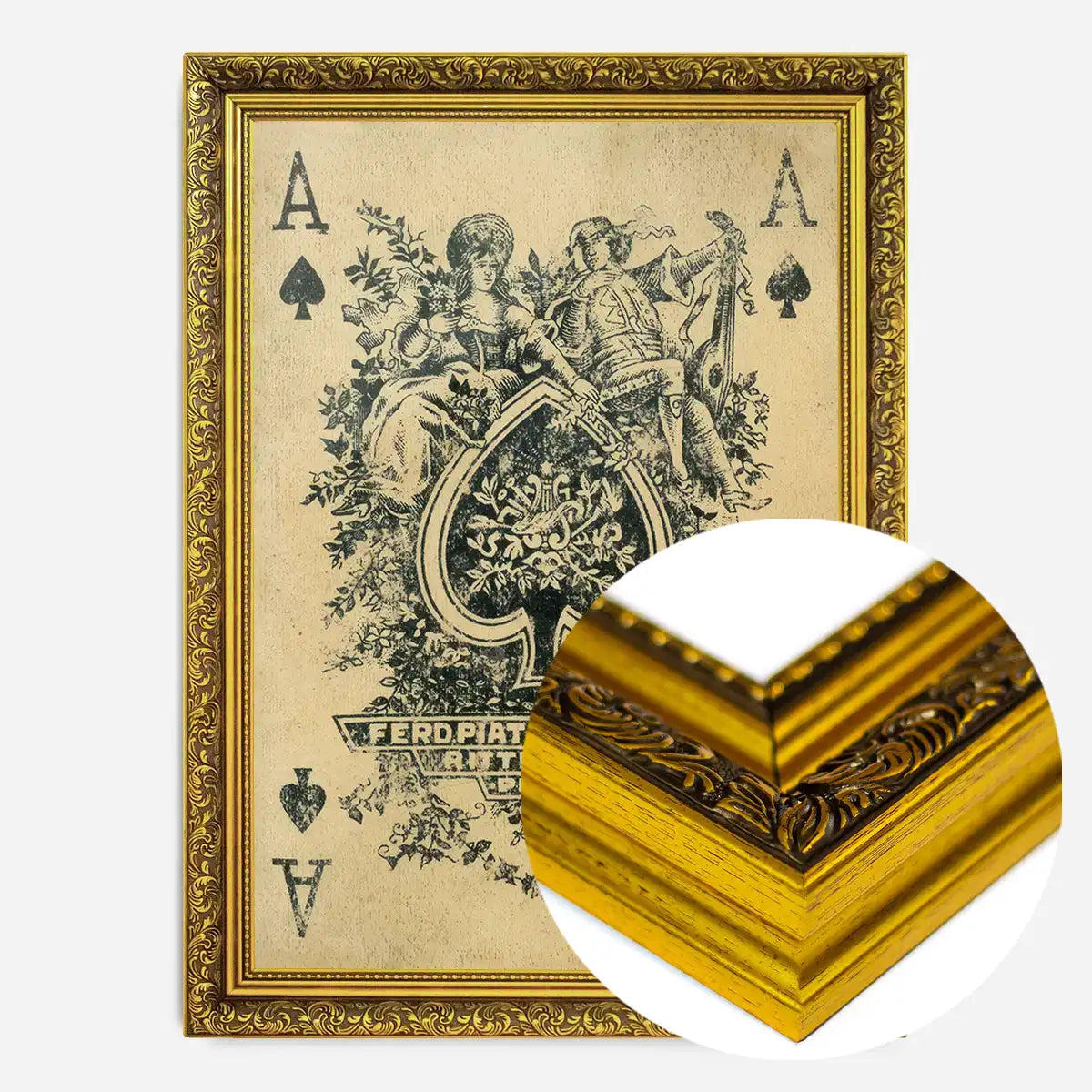 Vintage Playing Card Print - Ace of Spades