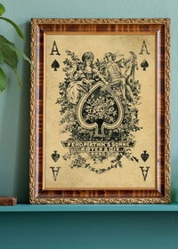 Vintage Playing Card Print - Ace of Spades