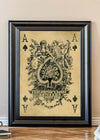 Vintage Playing Card Print - Ace of Spades