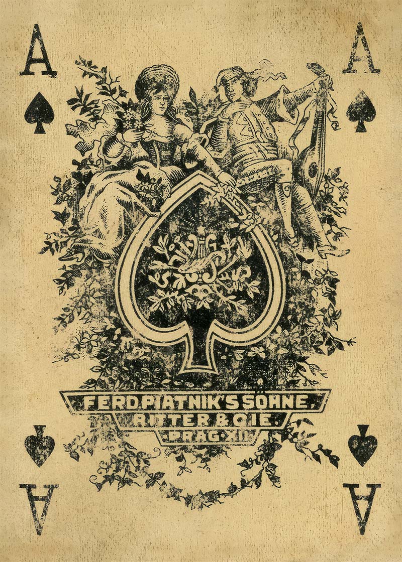 Vintage Playing Card Print - Ace of Spades – InkAndDrop