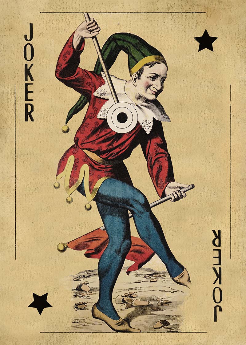 Vintage Playing Card Print - Joker Free Gift!