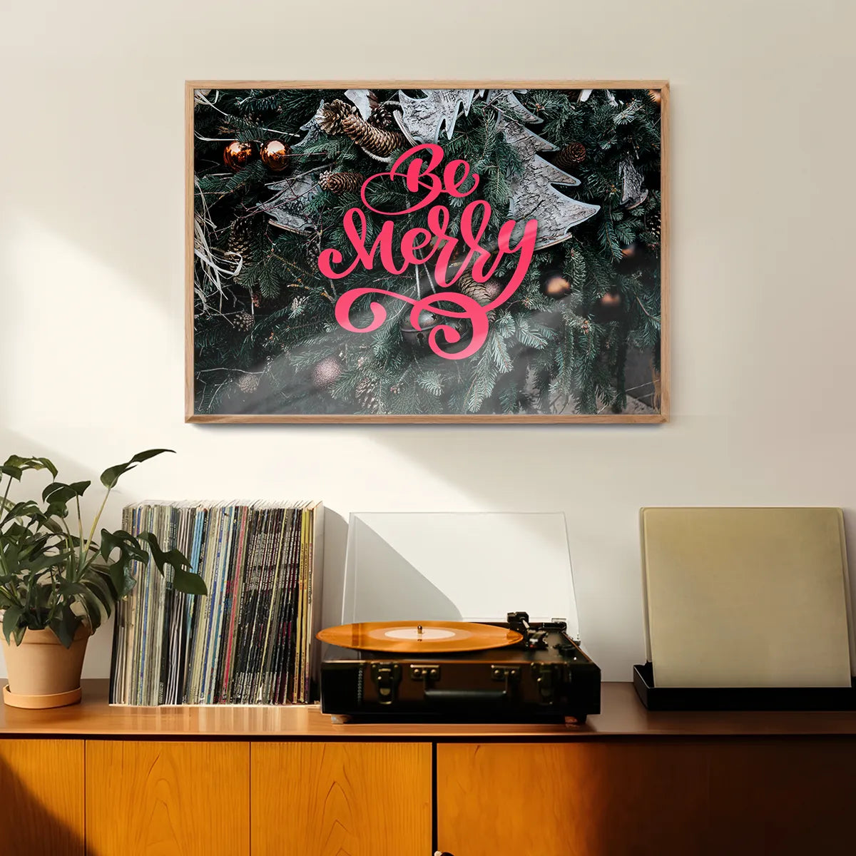Be Merry Decorative Typographic Print