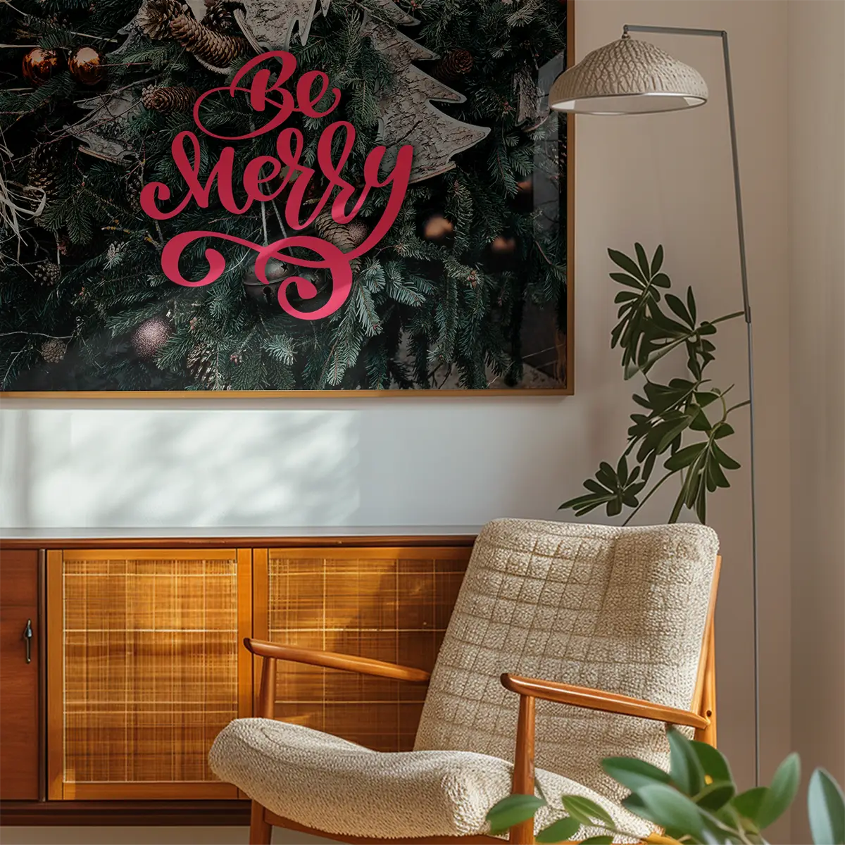 Be Merry Decorative Typographic Print