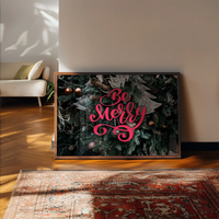 Be Merry Decorative Typographic Print