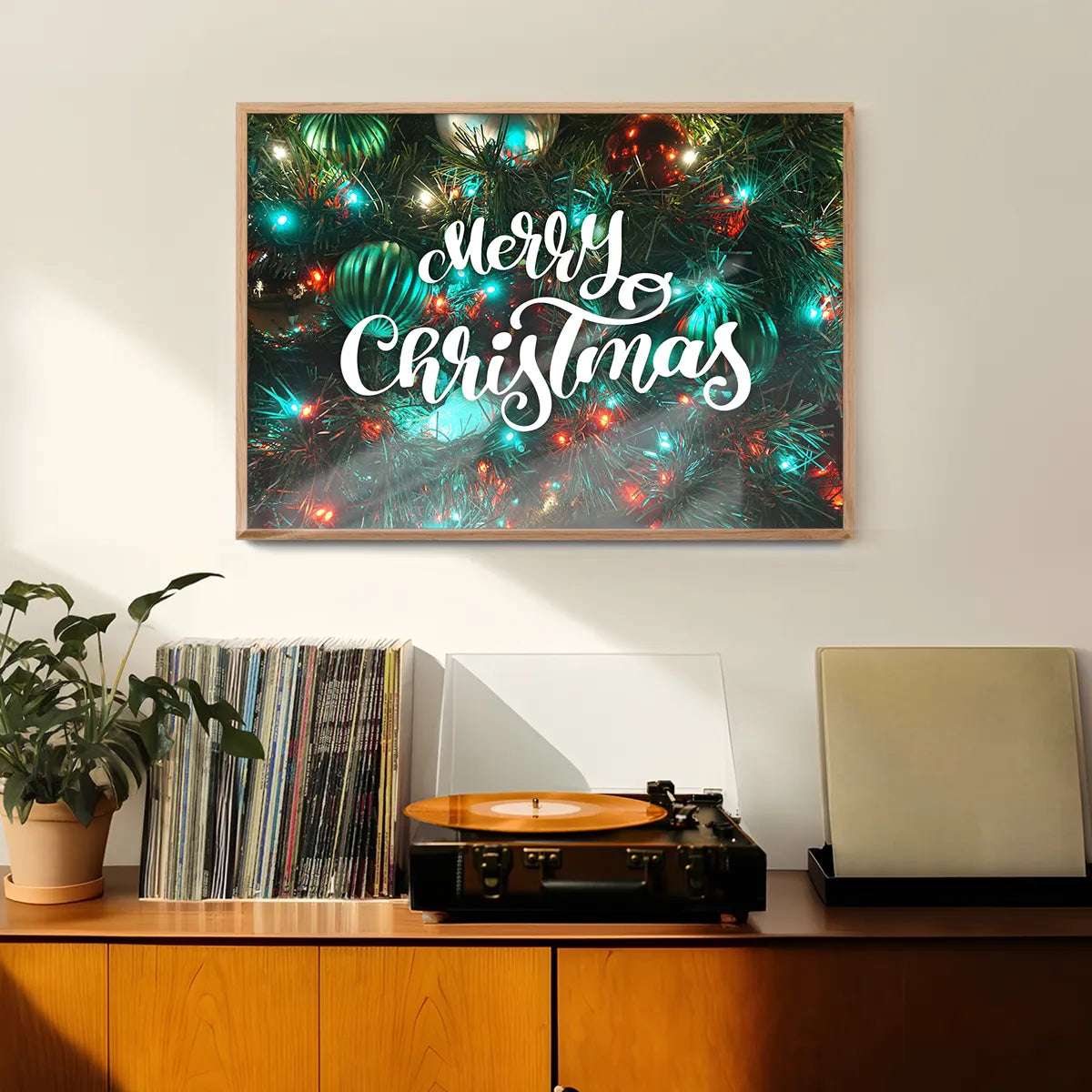 Merry Christmas Decorative Typographic Print