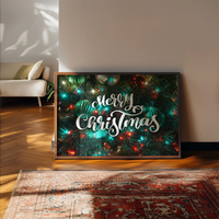 Merry Christmas Decorative Typographic Print