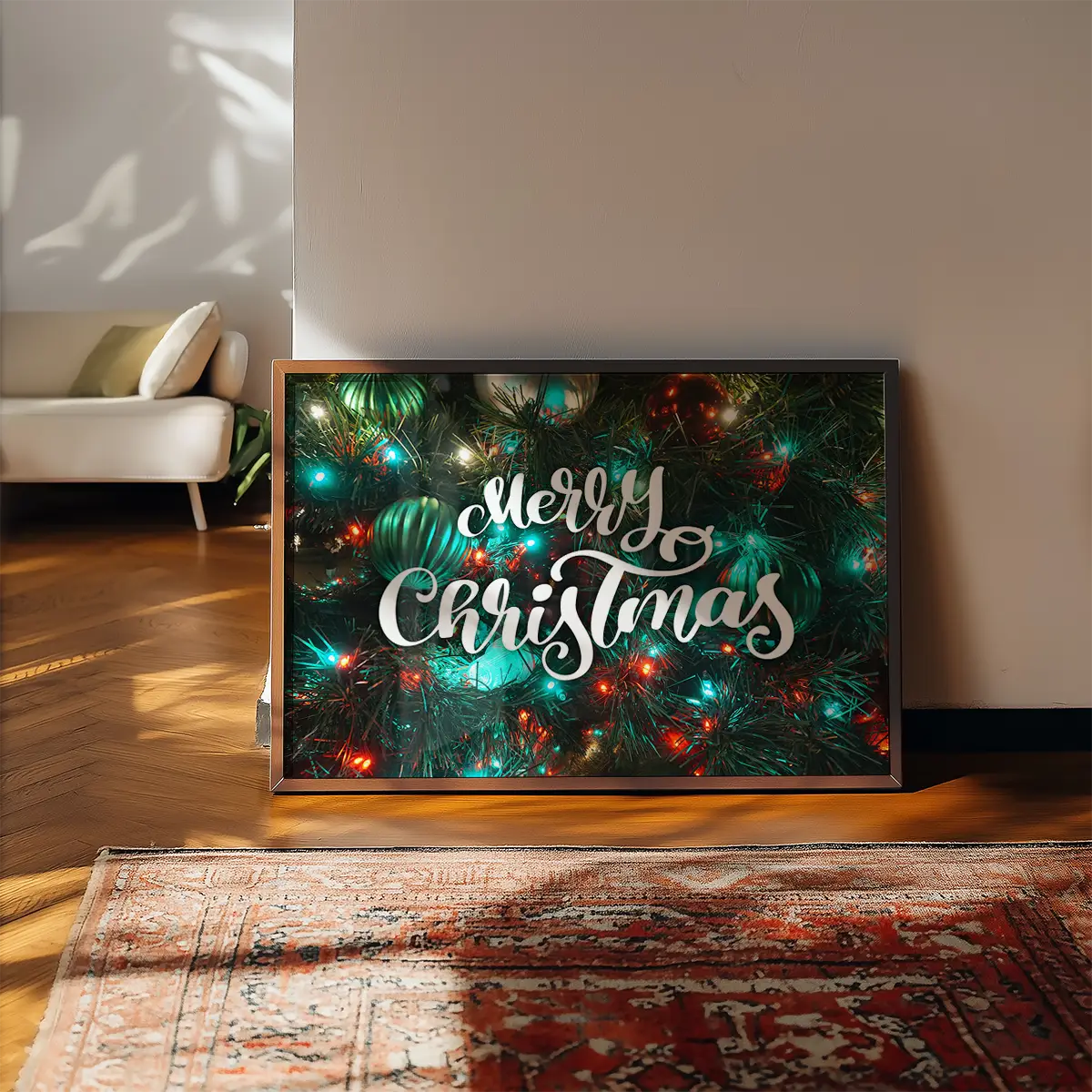 Merry Christmas Decorative Typographic Print