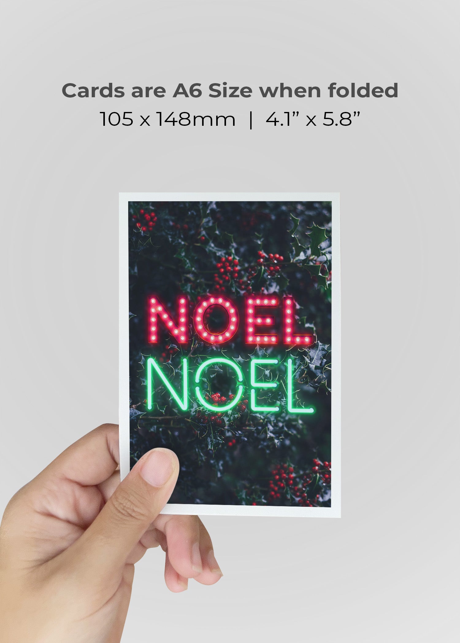 NOEL NOEL A6 Christmas Greetings Card og