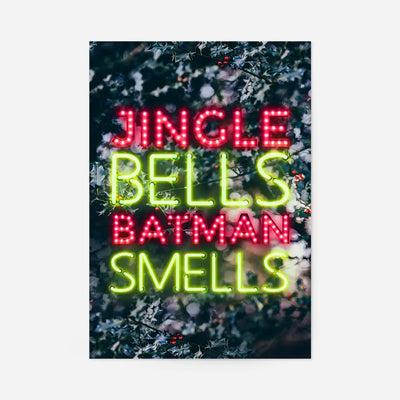 Jingle Bells Neon Christmas Print