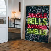 Jingle Bells Neon Christmas Print