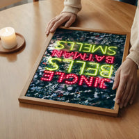 Jingle Bells Neon Christmas Print