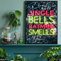 Jingle Bells Neon Christmas Print