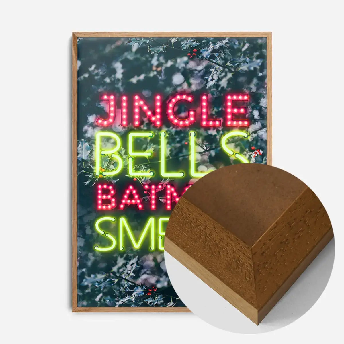 Jingle Bells Neon Christmas Print