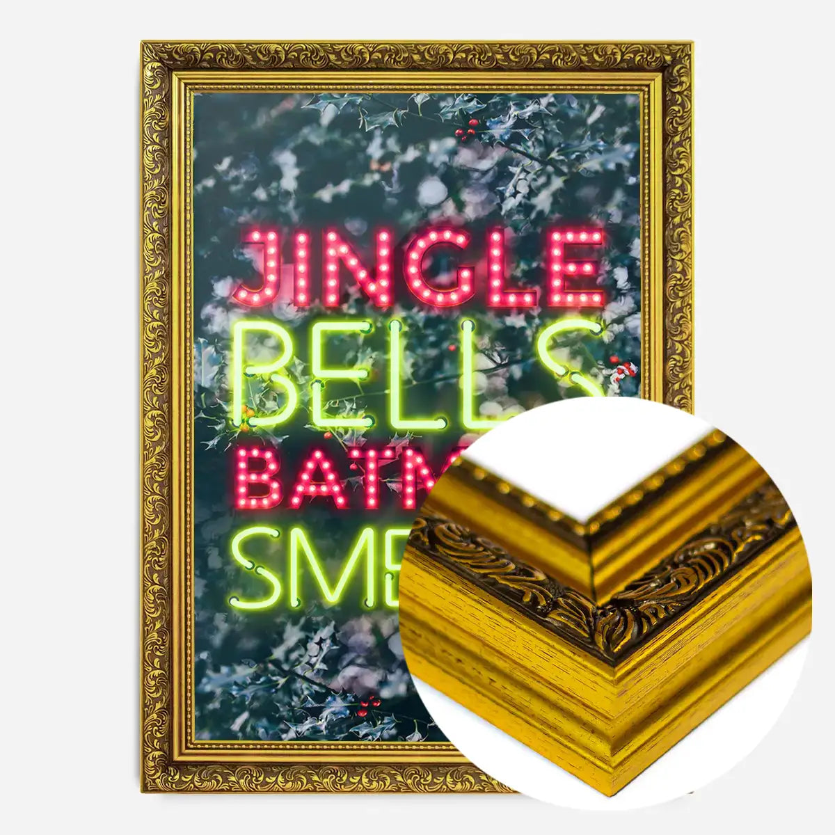 Jingle Bells Neon Christmas Print