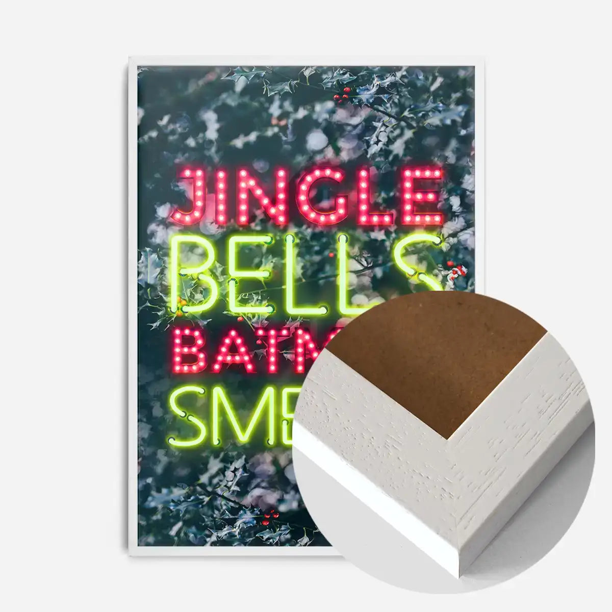 Jingle Bells Neon Christmas Print