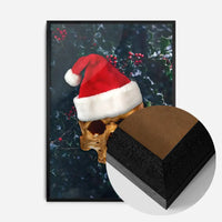 Santa Gold Skull Print