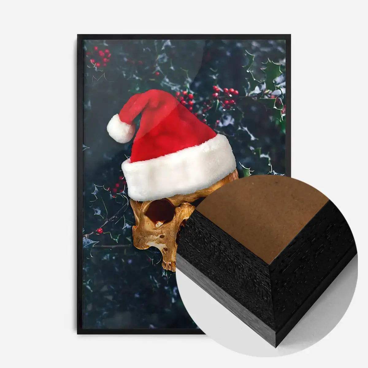 Santa Gold Skull Print