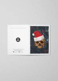 Gold Skull Santa A6 Christmas Greetings Card