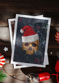 Gold Skull Santa A6 Christmas Greetings Card