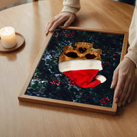 Santa Gold Skull Print