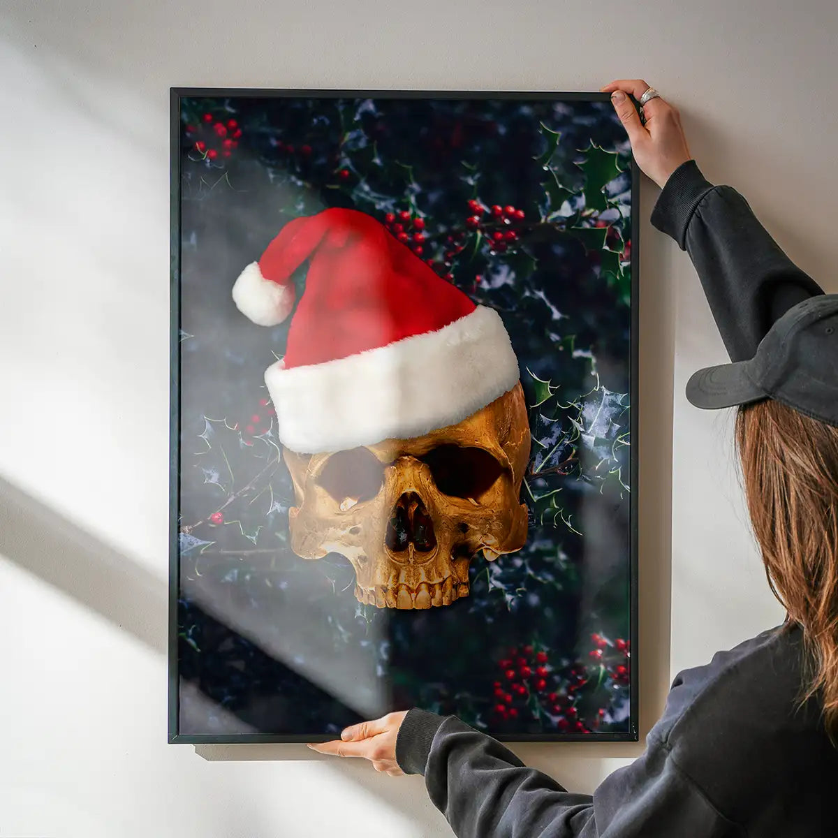 Santa Gold Skull Print