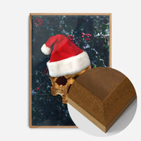 Santa Gold Skull Print