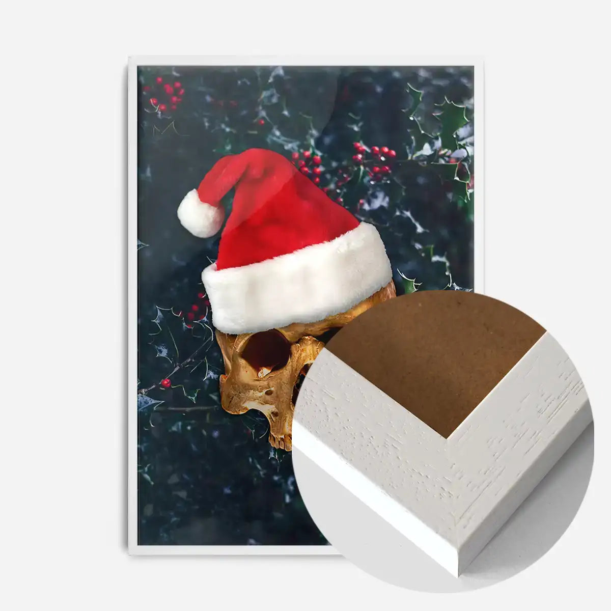 Santa Gold Skull Print