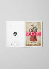 Rejoice Neon A6 Christmas Greetings Card