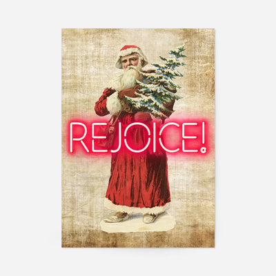 Vintage Rejoice Neon Print