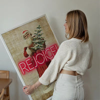 Vintage Rejoice Neon Print