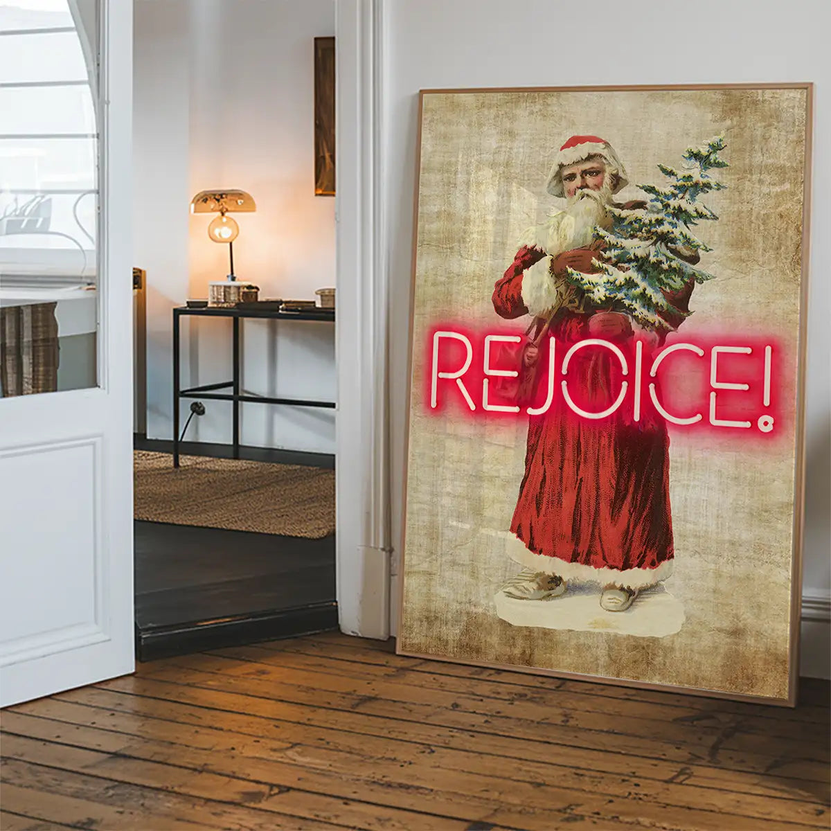 Vintage Rejoice Neon Print