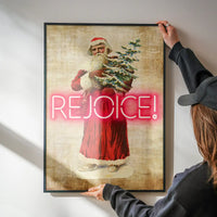 Vintage Rejoice Neon Print