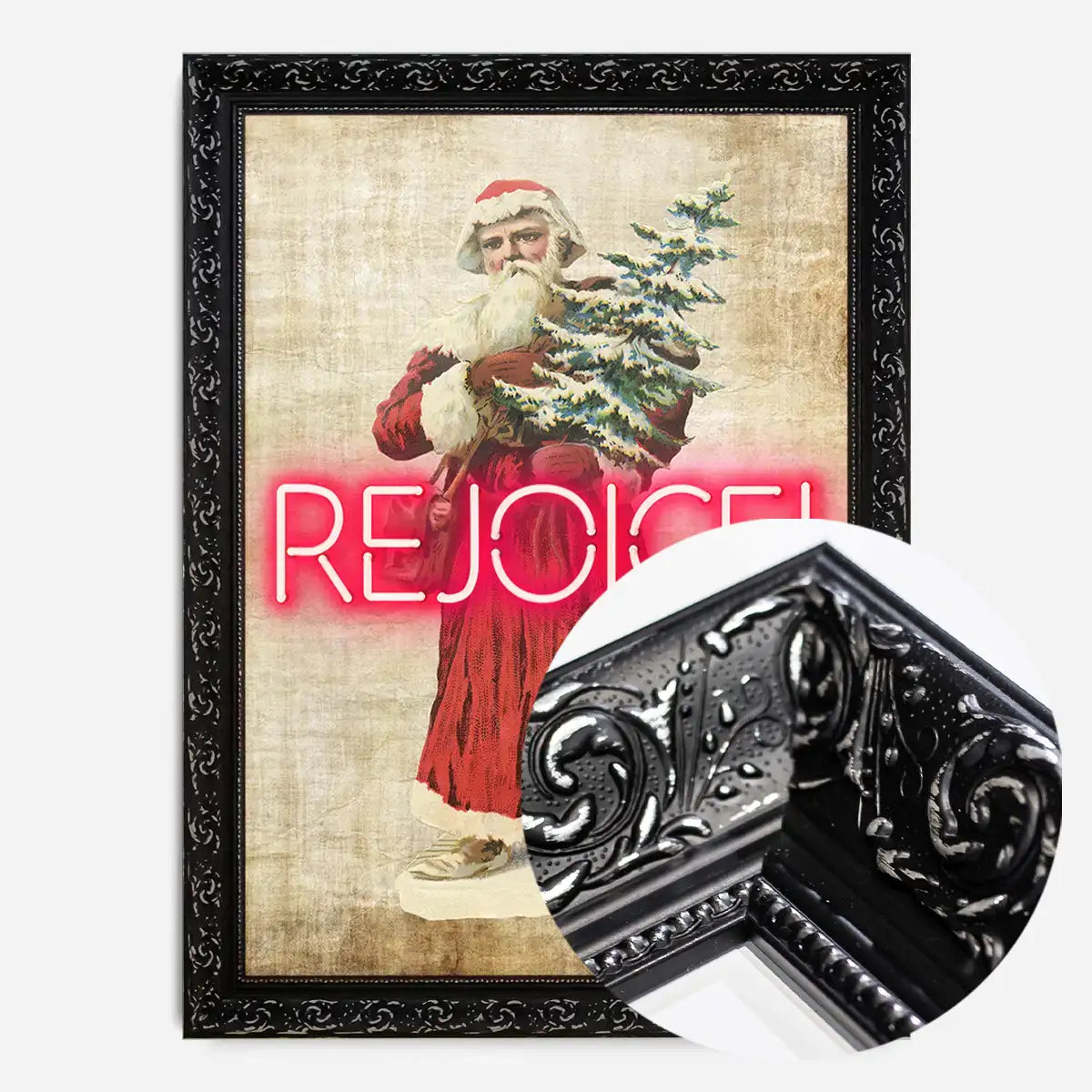 Vintage Rejoice Neon Print