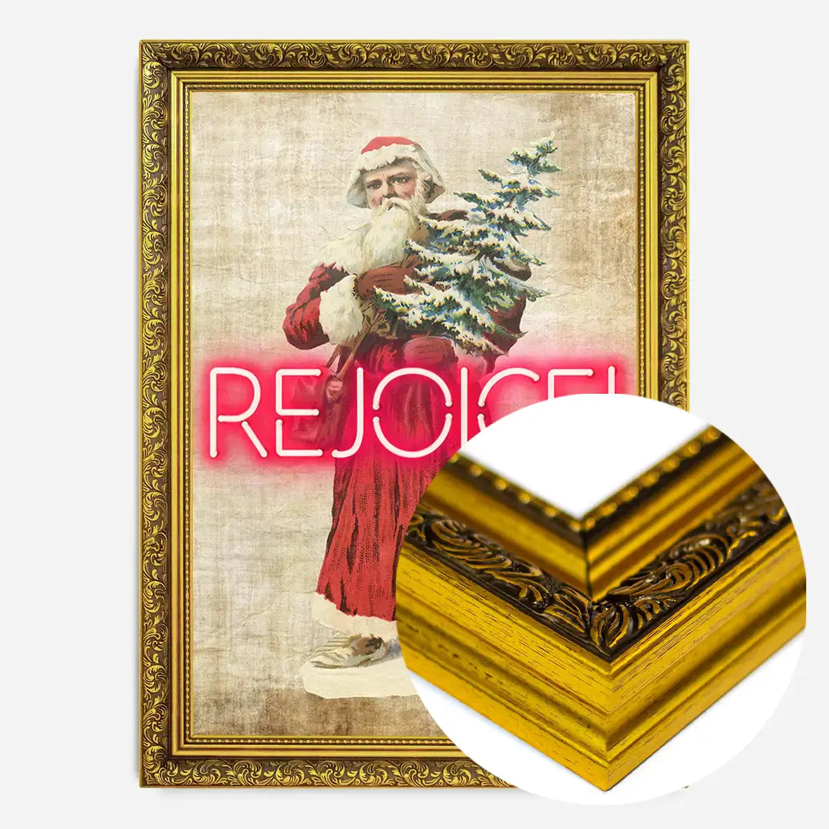 Vintage Rejoice Neon Print