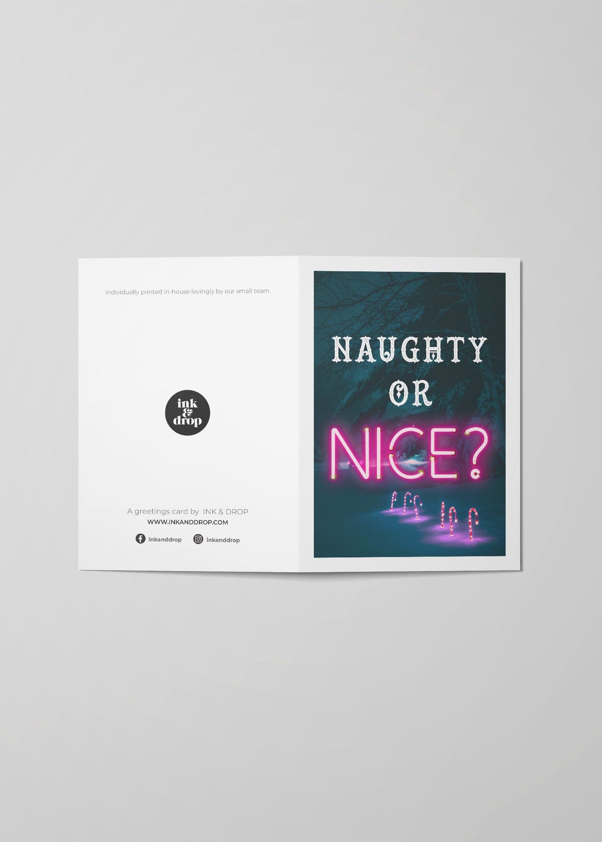 Naughty or Nice A6 Christmas Greetings Card