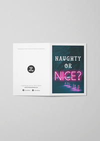 Naughty or Nice A6 Christmas Greetings Card