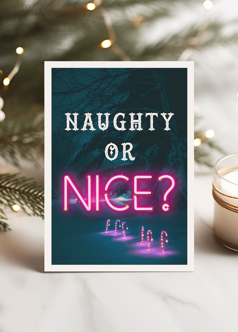 Naughty or Nice A6 Christmas Greetings Card