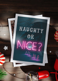 Naughty or Nice A6 Christmas Greetings Card