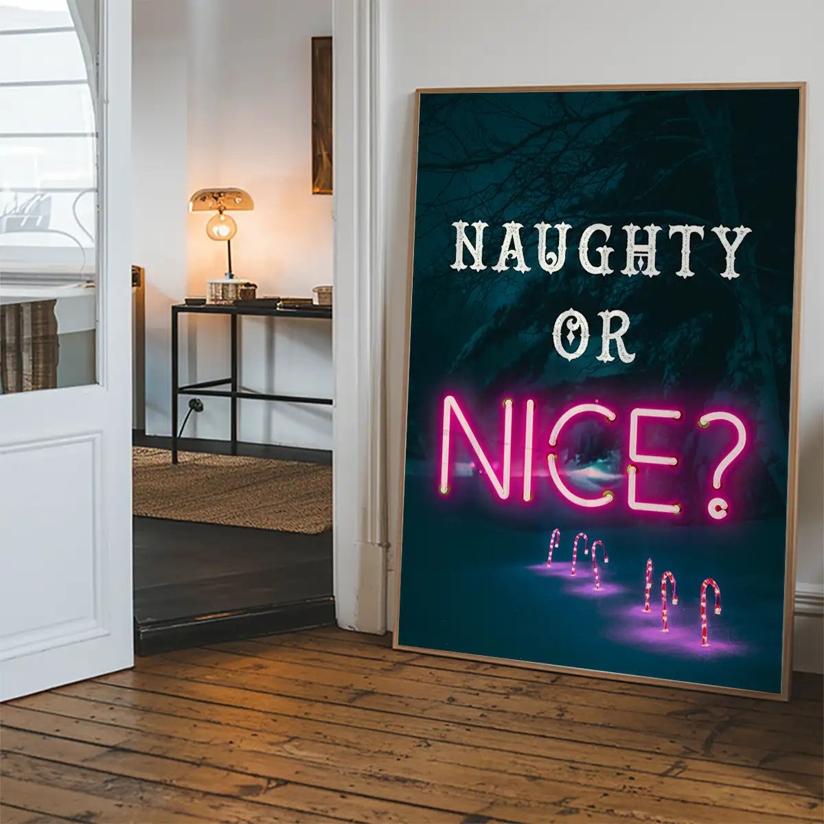 Naughty Or Nice Neon Print