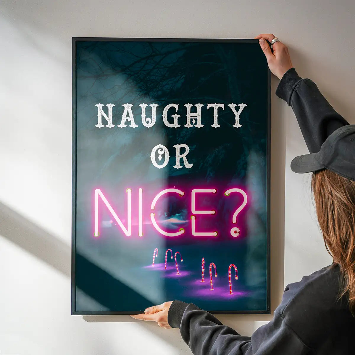 Naughty Or Nice Neon Print