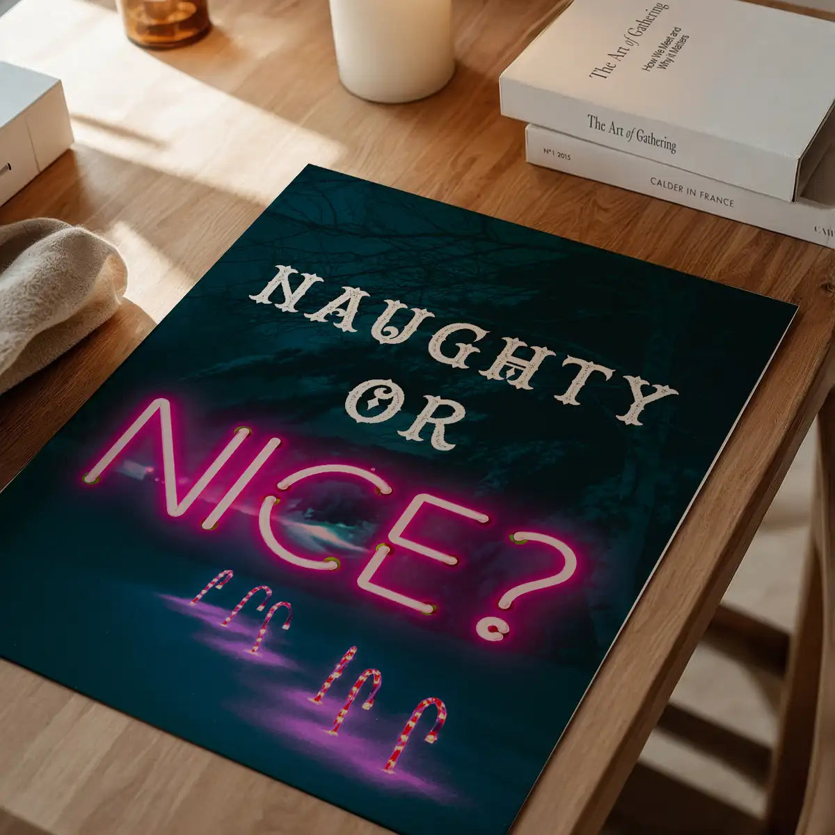 Naughty Or Nice Neon Print